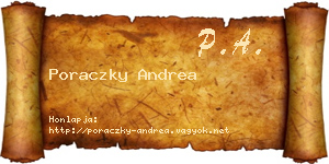 Poraczky Andrea névjegykártya